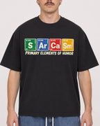 Mockup Boxy Heavyweight Tee Black male close-up 19
