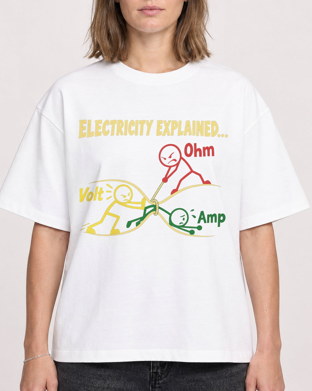 Mockup Boxy Heavyweight Tee White female close-up 38