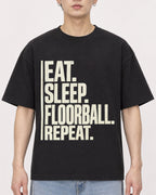 Mockup Boxy Heavyweight Tee Black male close-up 01