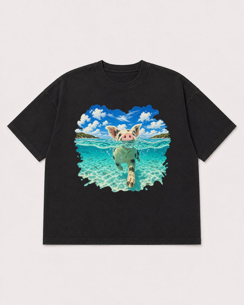 Mockup Boxy Heavyweight Tee Black product