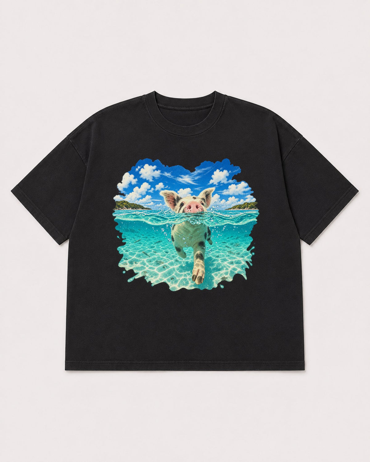 Mockup Boxy Heavyweight Tee Black product