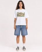 Mockup Boxy Heavyweight Tee White female full-body 06