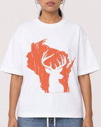 Mockup Boxy Heavyweight Tee White female close-up 16