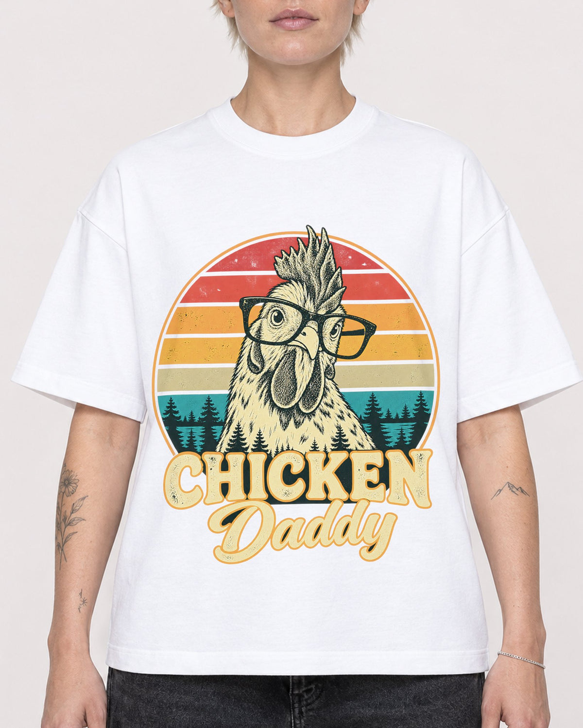 Mockup Boxy Heavyweight Tee White female close-up 48
