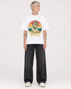 Mockup Boxy Heavyweight Tee White female full-body 48