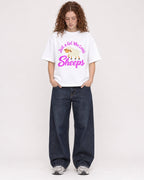 Mockup Boxy Heavyweight Tee White female full-body 09