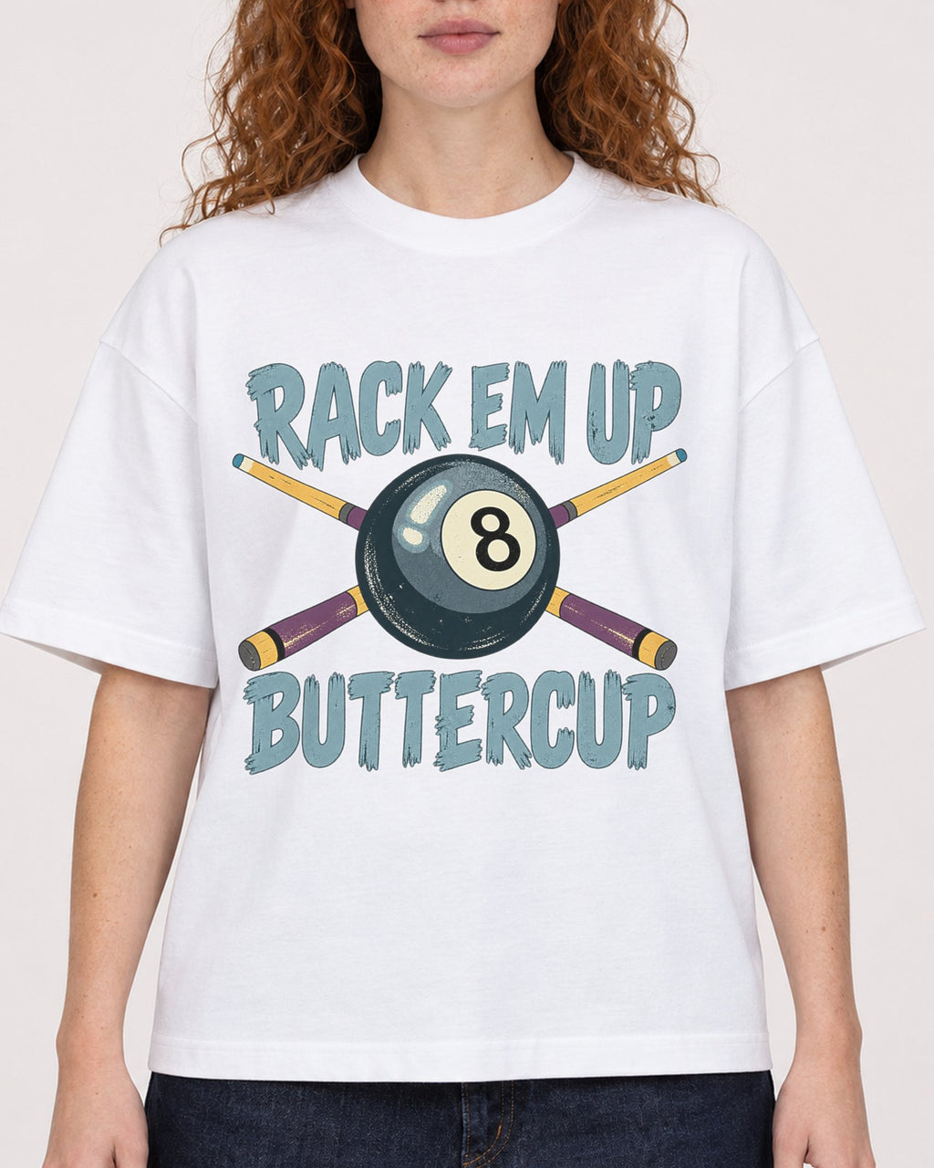 Mockup Boxy Heavyweight Tee White female close-up 09