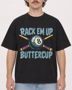 Mockup Boxy Heavyweight Tee Black male close-up 09