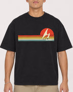 Mockup Boxy Heavyweight Tee Black male close-up 16