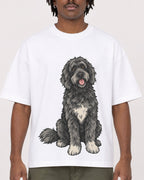 Mockup Boxy Heavyweight Tee White male close-up 04
