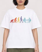 Mockup Boxy Heavyweight Tee White female close-up 32