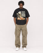 Mockup Boxy Heavyweight Tee Black male full-body 04