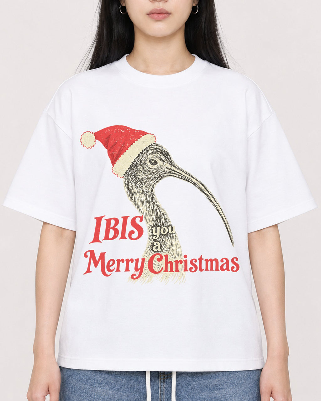 Mockup Boxy Heavyweight Tee White female close-up 01
