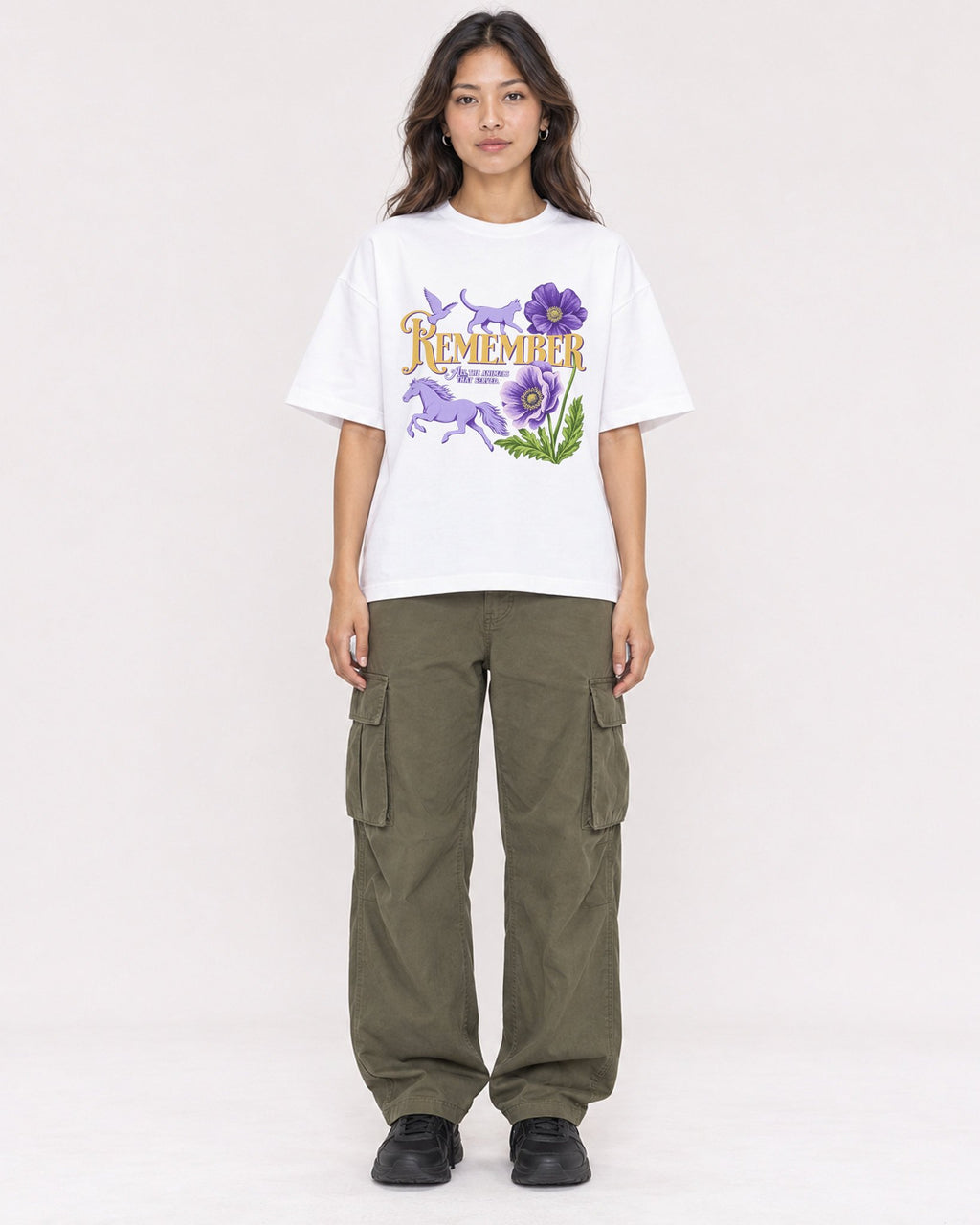 Mockup Boxy Heavyweight Tee White female full-body 02