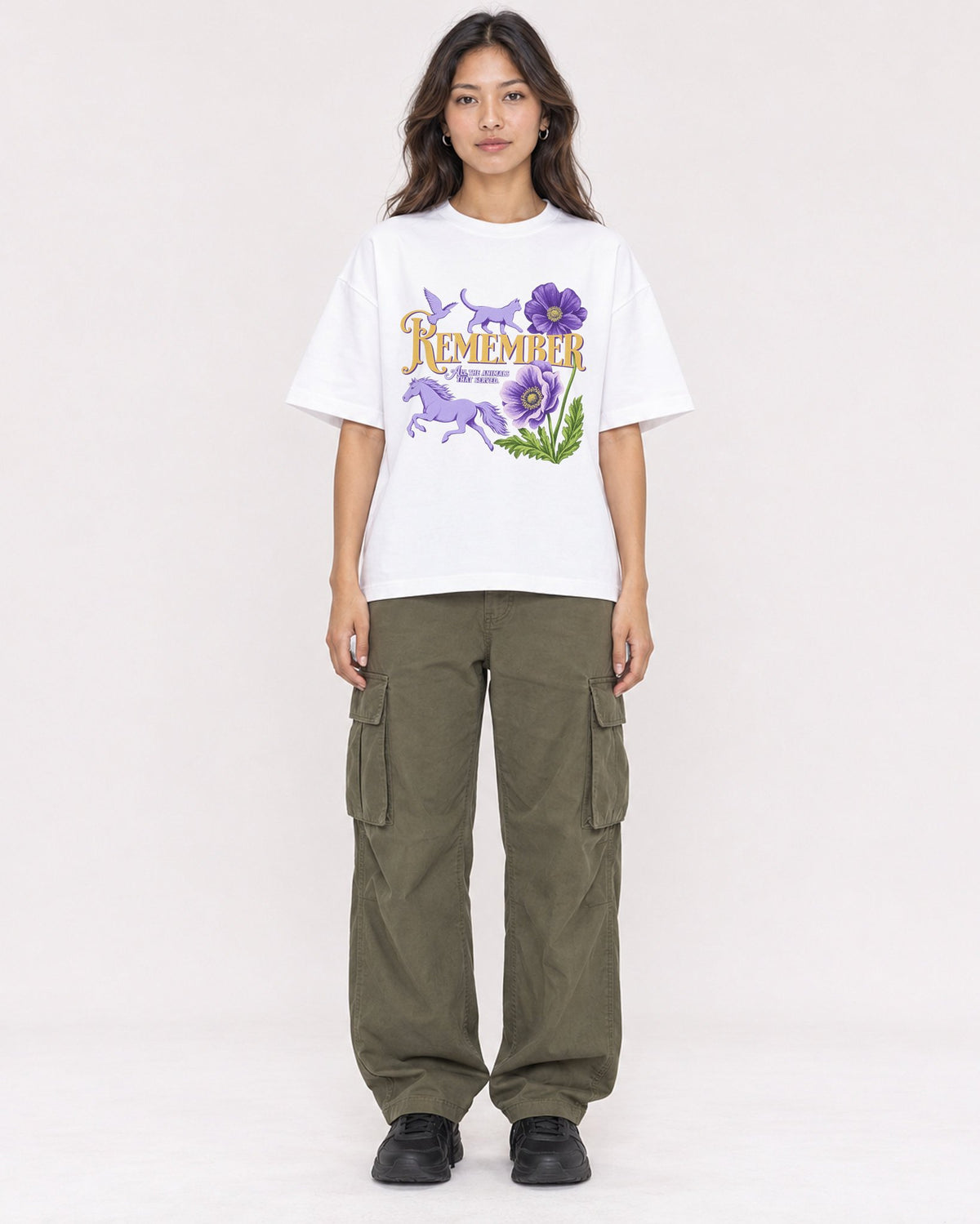 Mockup Boxy Heavyweight Tee White female full-body 02