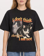 Mockup Boxy Heavyweight Tee Black female close-up 49