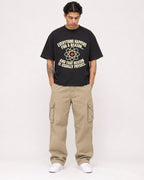 Mockup Boxy Heavyweight Tee Black male full-body 36