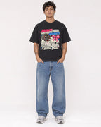 Mockup Boxy Heavyweight Tee Black male full-body 06