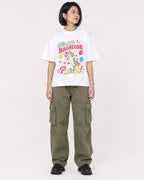 Mockup Boxy Heavyweight Tee White female full-body 32