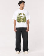 Mockup Boxy Heavyweight Tee White male full-body 10