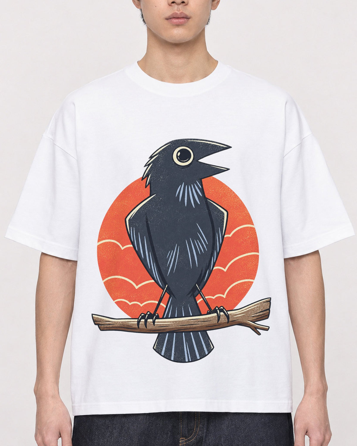 Mockup Boxy Heavyweight Tee White male close-up 01