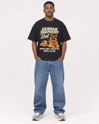 Mockup Boxy Heavyweight Tee Black male full-body 14