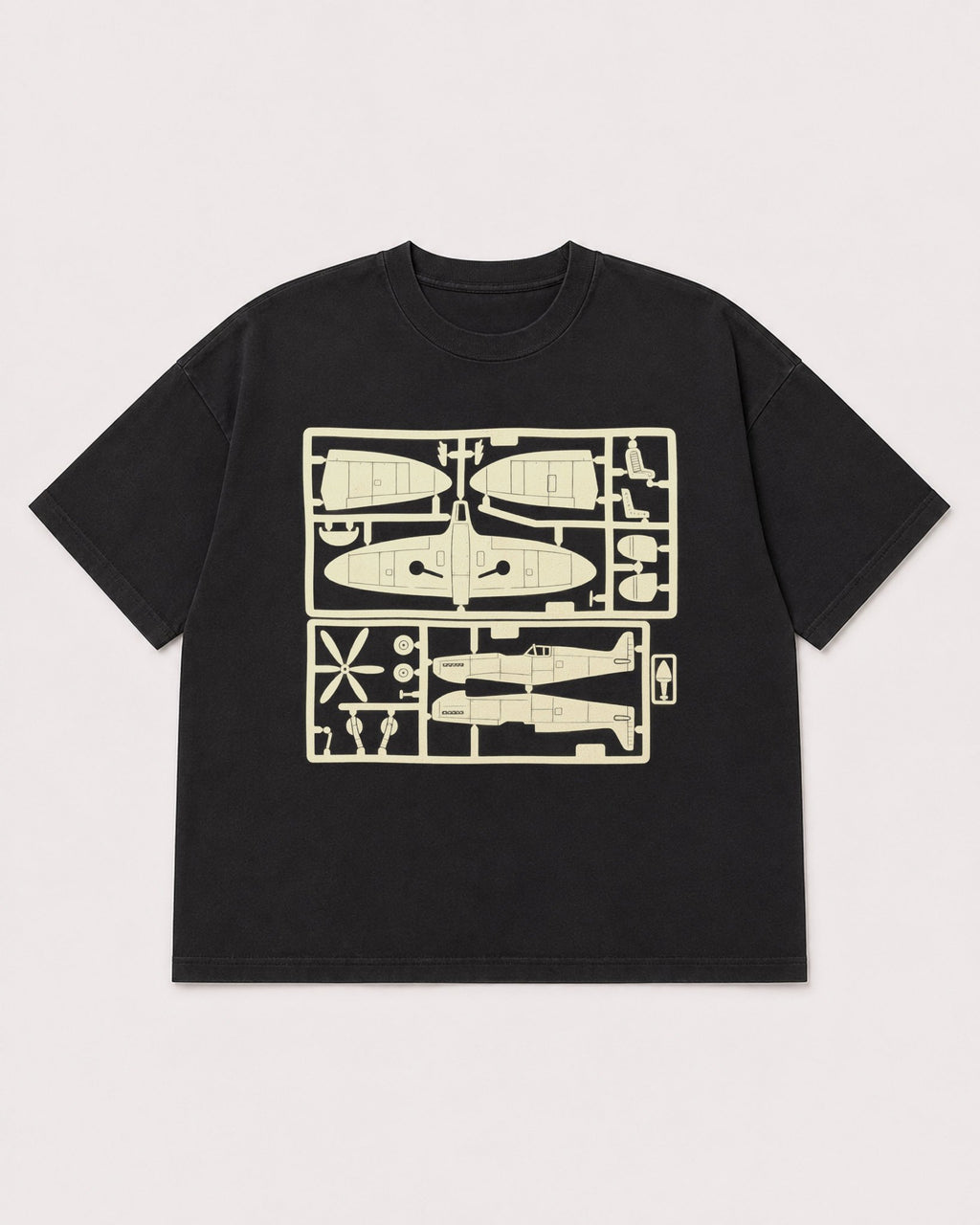 Mockup Boxy Heavyweight Tee Black product