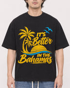 Mockup Boxy Heavyweight Tee Black male close-up 03