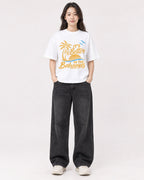 Mockup Boxy Heavyweight Tee White female full-body 03