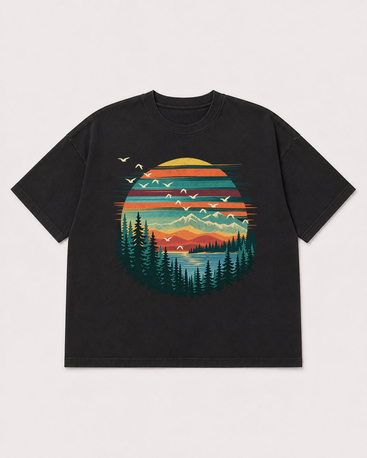 Mockup Boxy Heavyweight Tee Black product