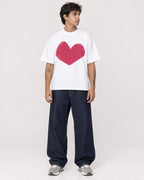 Mockup Boxy Heavyweight Tee White male full-body 06