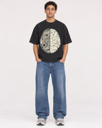Mockup Boxy Heavyweight Tee Black male full-body 10