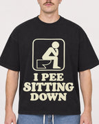 Mockup Boxy Heavyweight Tee Black male close-up 39