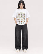 Mockup Boxy Heavyweight Tee White female full-body 13