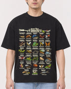 Mockup Boxy Heavyweight Tee Black male close-up 13