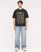 Mockup Boxy Heavyweight Tee Black male full-body 13