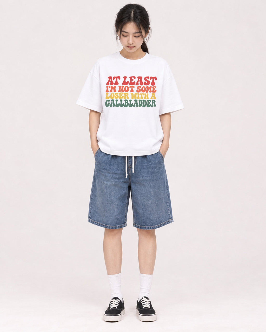 Mockup Boxy Heavyweight Tee White female full-body 21