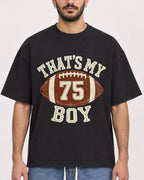 Mockup Boxy Heavyweight Tee Black male close-up 07