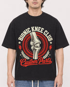 Mockup Boxy Heavyweight Tee Black male close-up 03