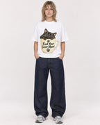 Mockup Boxy Heavyweight Tee White female full-body 19