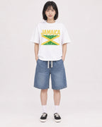 Mockup Boxy Heavyweight Tee White female full-body 11
