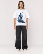 Mockup Boxy Heavyweight Tee White female full-body 38