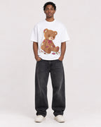 Mockup Boxy Heavyweight Tee White male full-body 05