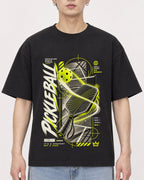 Mockup Boxy Heavyweight Tee Black male close-up 01
