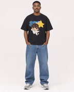 Mockup Boxy Heavyweight Tee Black male full-body 14