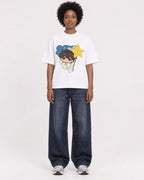 Mockup Boxy Heavyweight Tee White female full-body 14