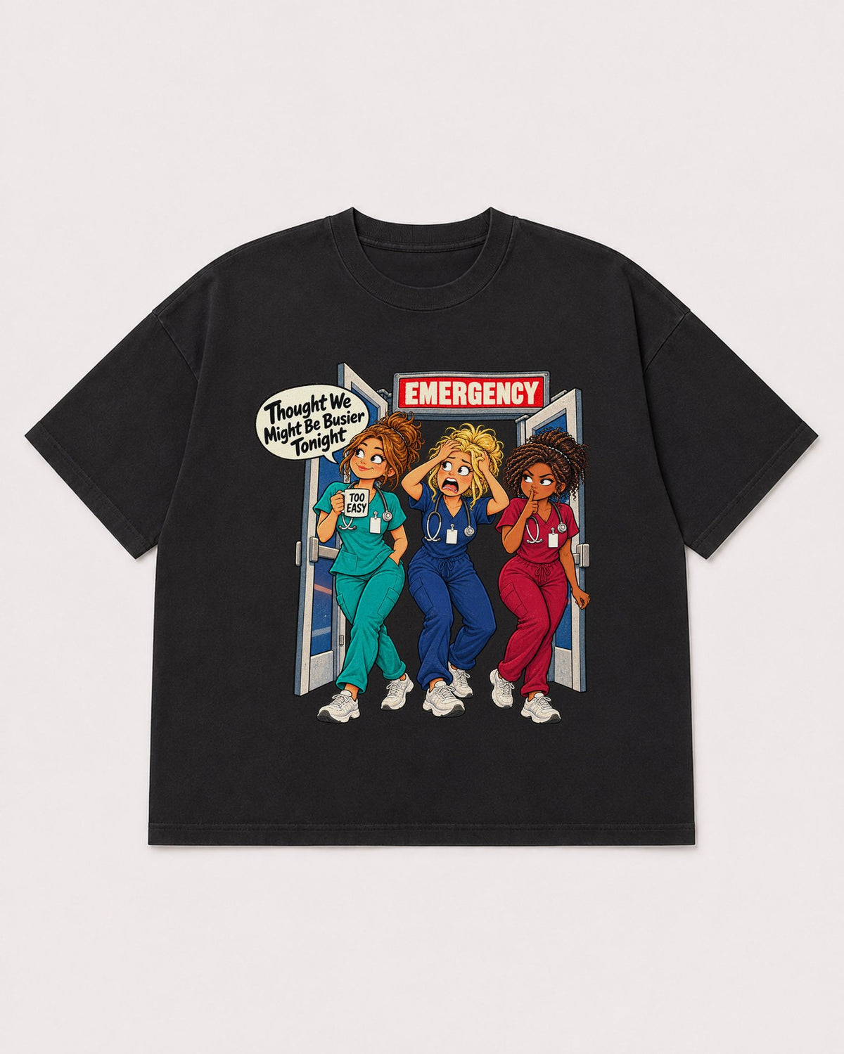Mockup Boxy Heavyweight Tee Black product