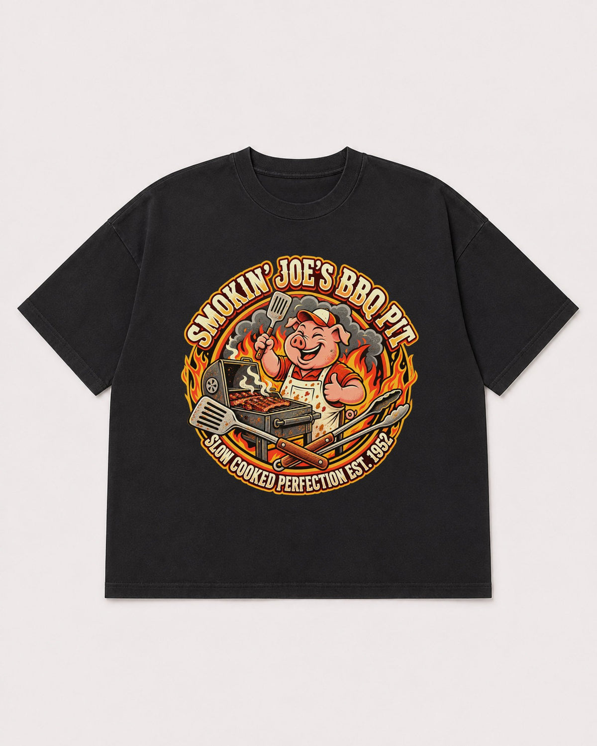 Mockup Boxy Heavyweight Tee Black product