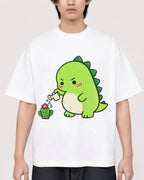 Mockup Boxy Heavyweight Tee White male close-up 11