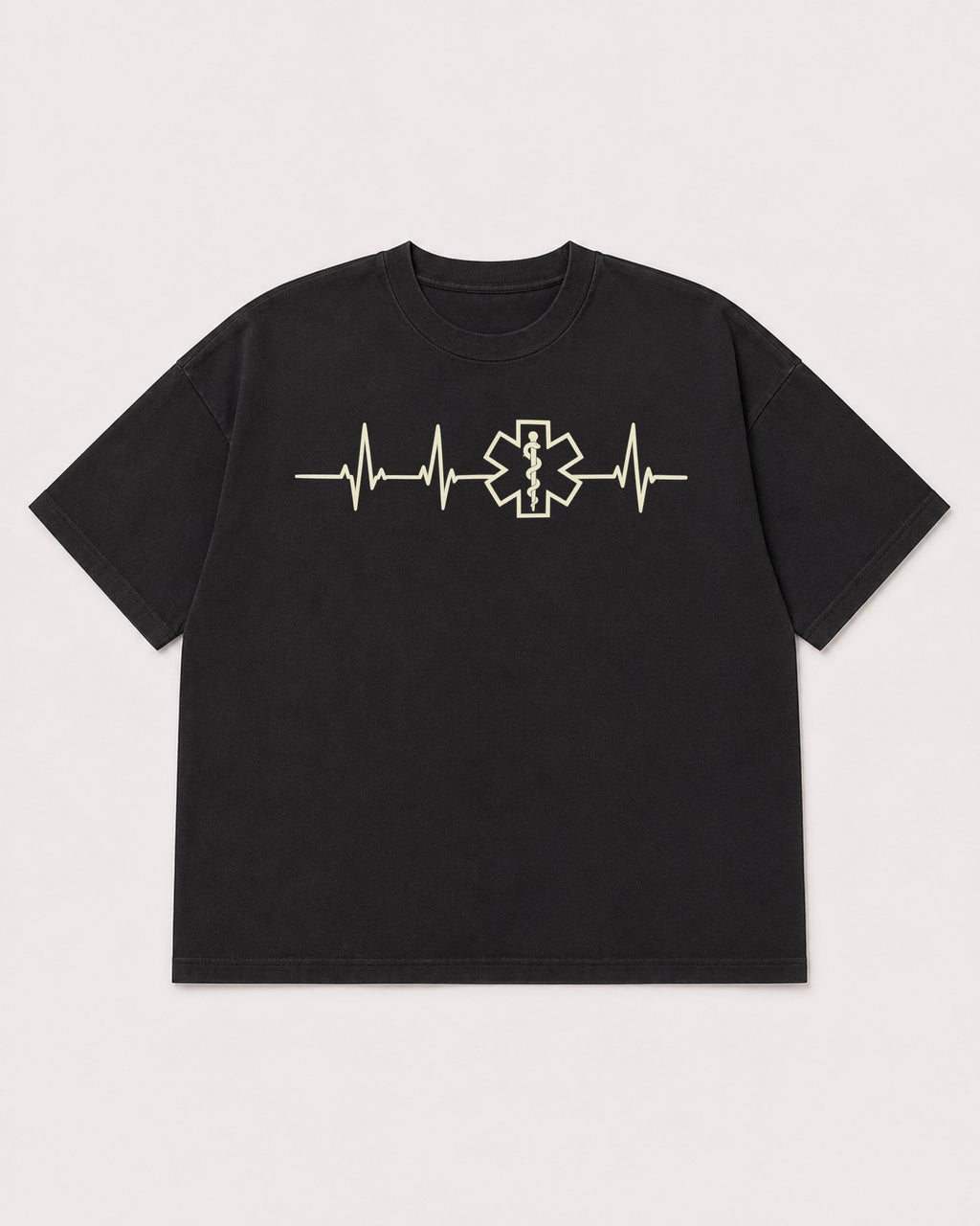 Mockup Boxy Heavyweight Tee Black product